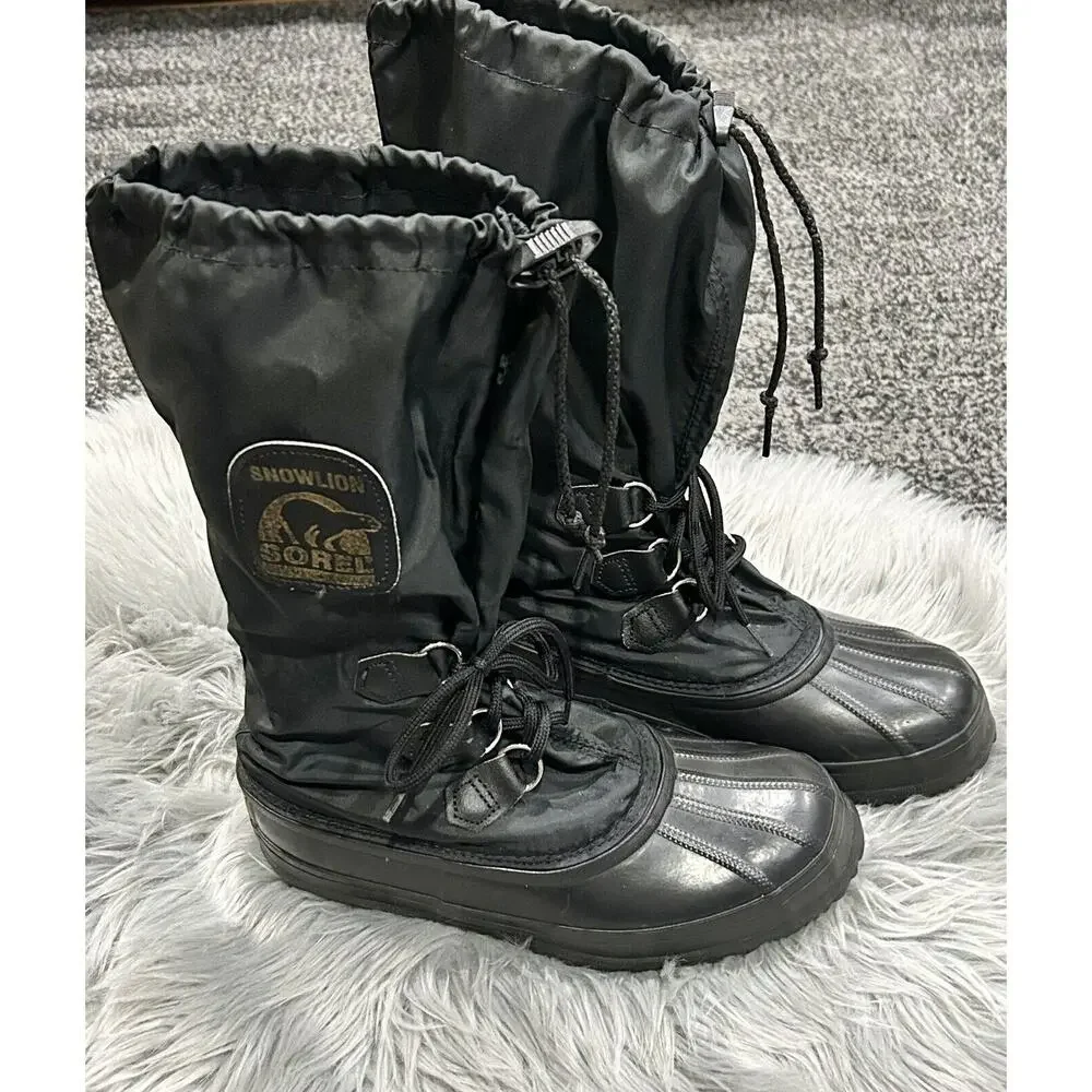 Sorel Kaufman Canada Winter Snowlion Boots Womens‎ Size 9 waterproof (No Liner)